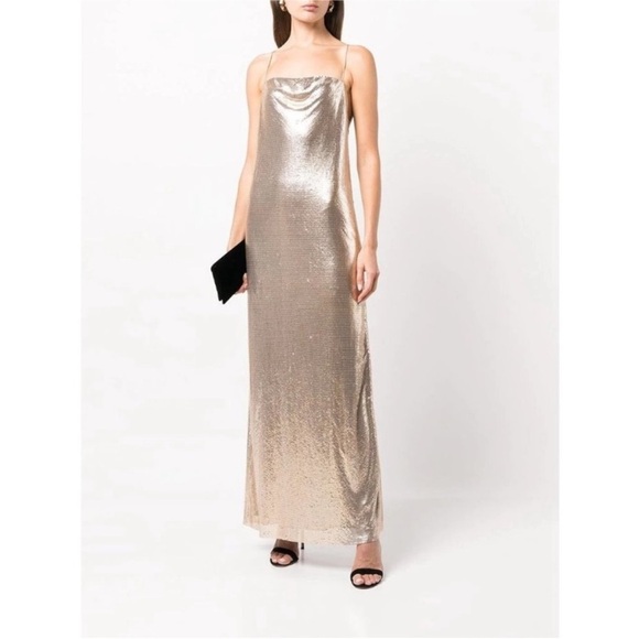 Alice + Olivia Harmony chainmail maxi slip dress NEW - Picture 6 of 13